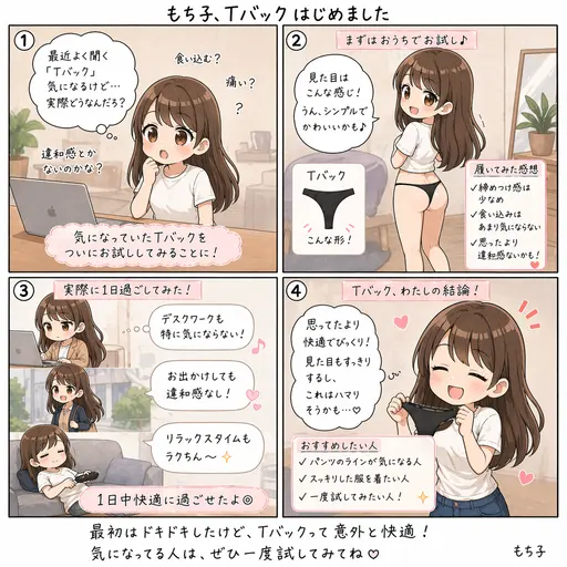 Tバック入門、初めての1枚まで。「年寄りのパンツ」と言われた日から定番になるまで(4コマ漫画)